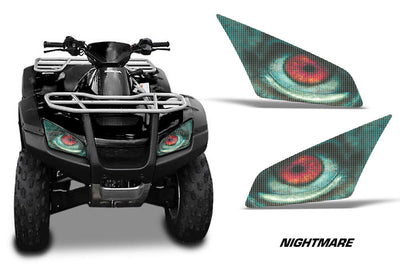 Headlight Eye Graphics Decal Kit For Honda Rincon 680 2006-2018 – Eclipse Y, Perforated Vinyl