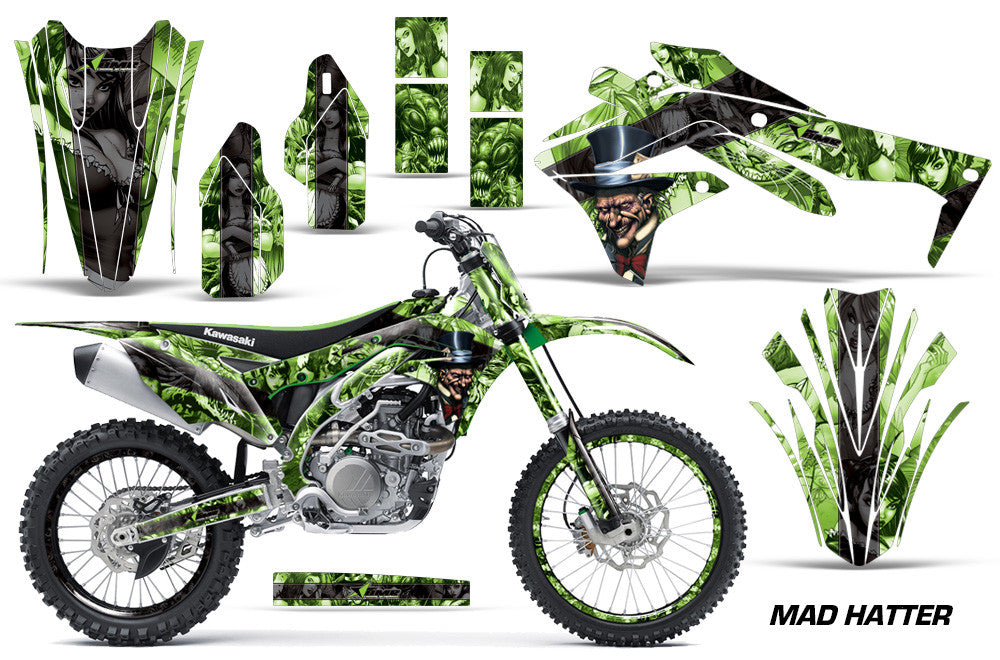 Mad Hatter - Green Background Black Design