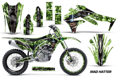 Mad Hatter - Green Background Black Design