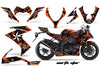 Kawasaki ZX10 Ninja '08-'09 North Star in Orange with White Design