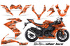 Kawasaki ZX10 Ninja '08-'09 Silver Haze in Orange Background Silver Design