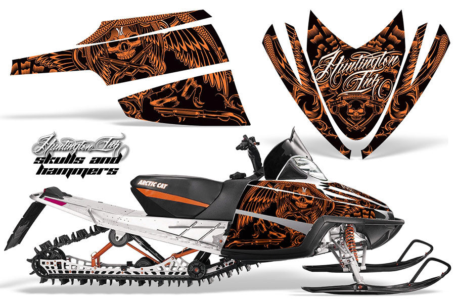 Skulls & Hammers in Orange Design