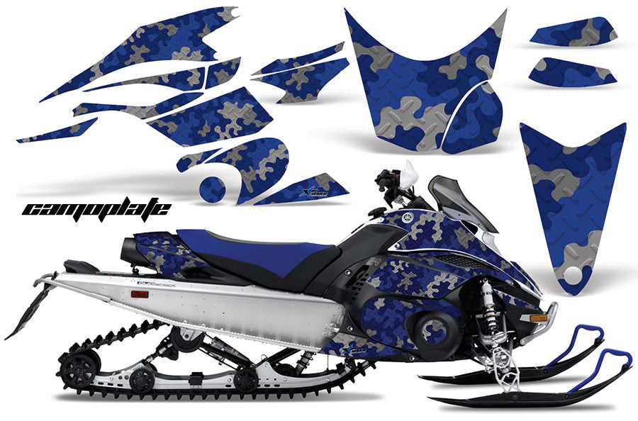 Camo Plate in Blue Design