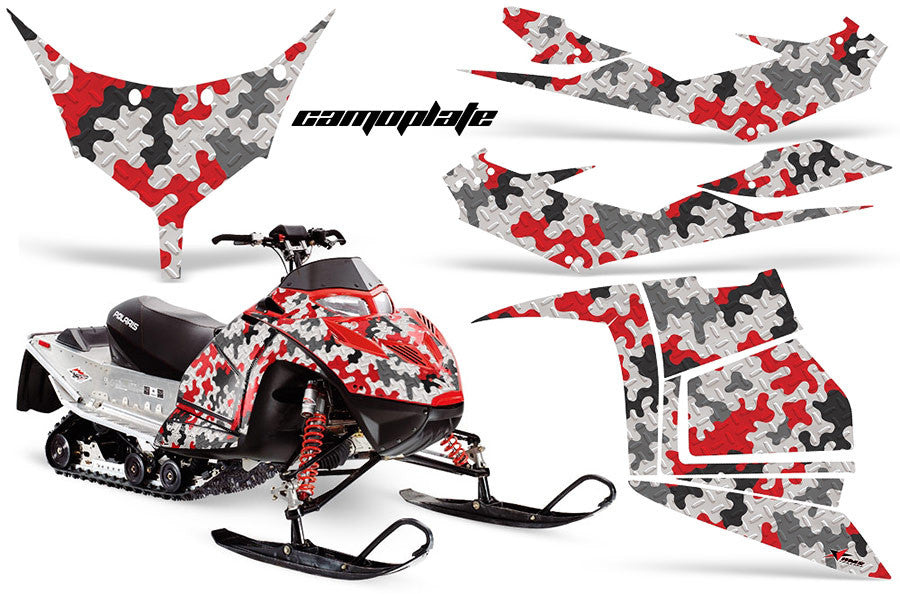 Camo Plate in Red Design