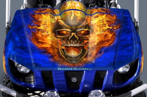 Nitro - Blue Background, Natural Fire Design