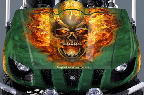 Nitro - Green Background, Natural Fire Design