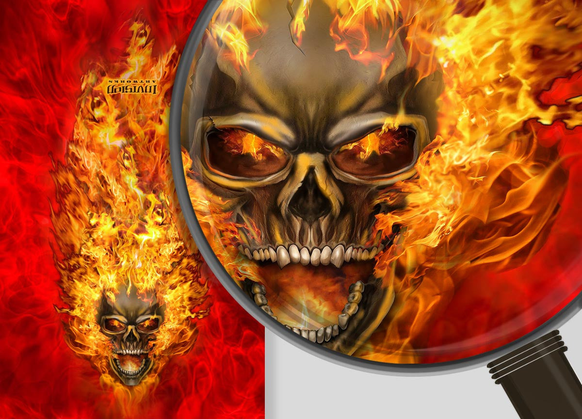 Nitro - Red Background Natural Fire Design