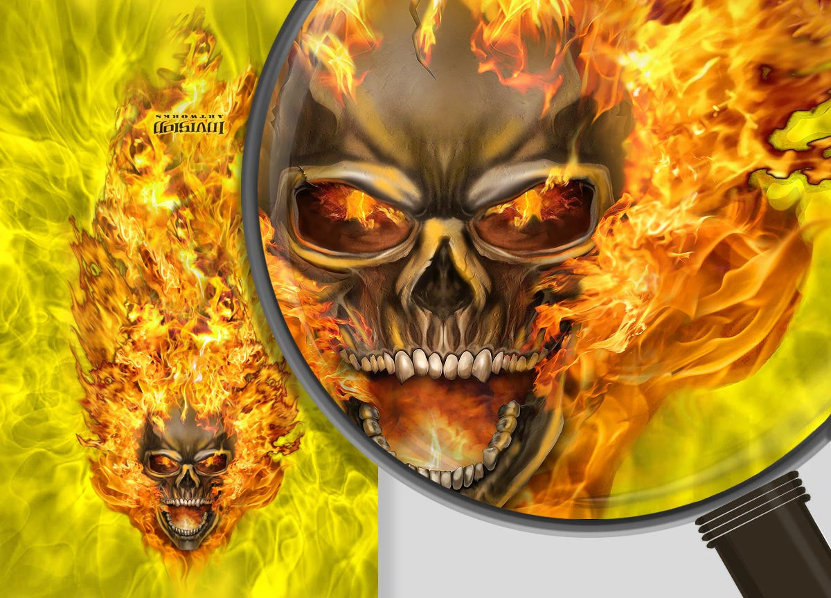 Nitro - Yellow Background Natural Fire Design