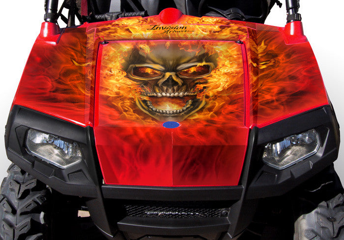 Nitro - Red Background, Natural Fire Design Color