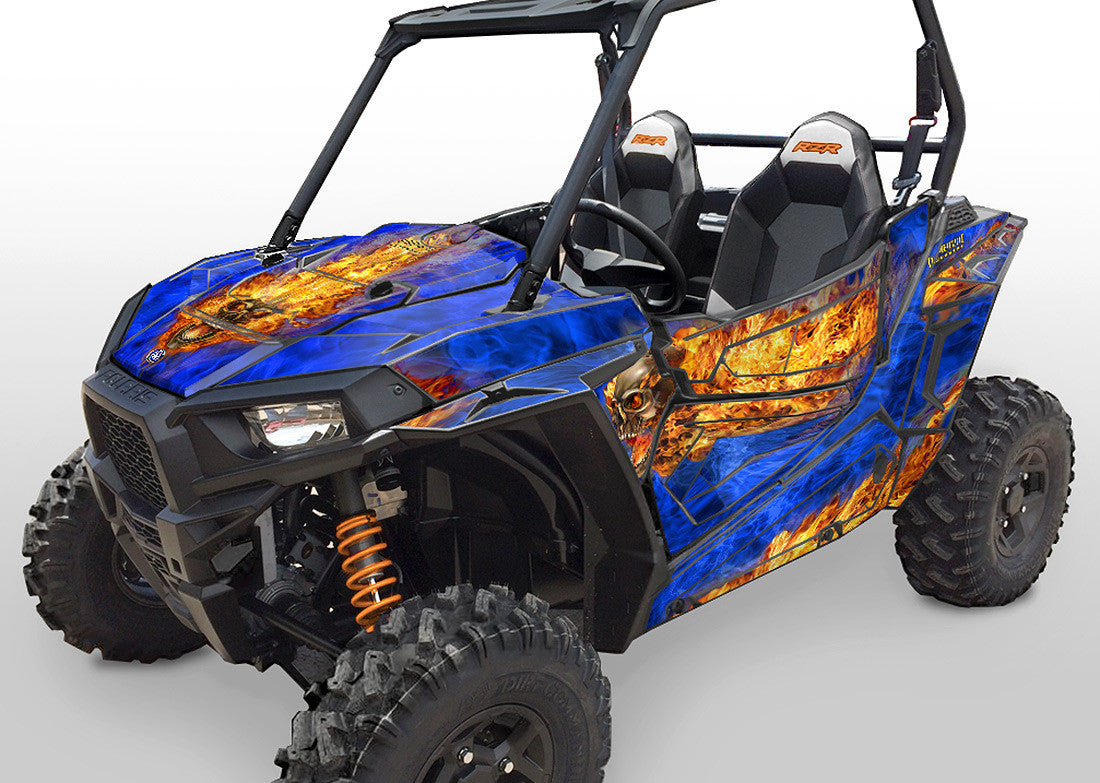 NITRO - Blue Background, Natural Fire Design