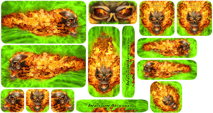 Bright Green & Natural Fire