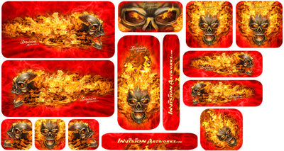 Red & Natural Fire Design