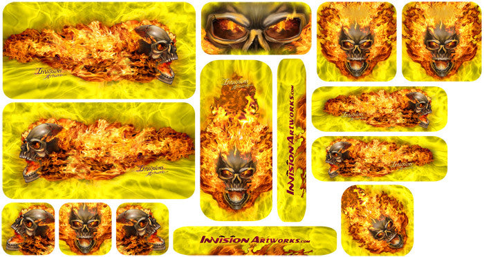 Yellow & Natural Fire Design