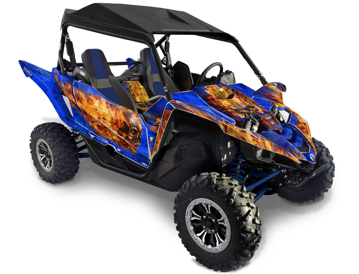 Nitro - Blue Background, Natural Fire Design