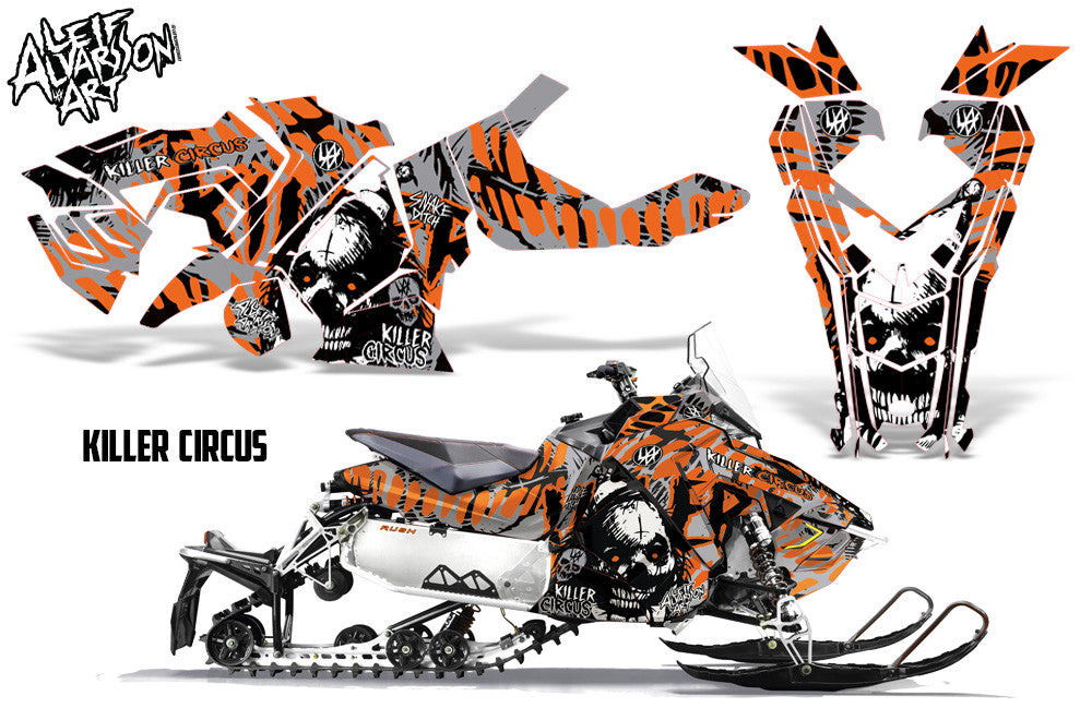 Killer Circus - Silver Background Orange Design