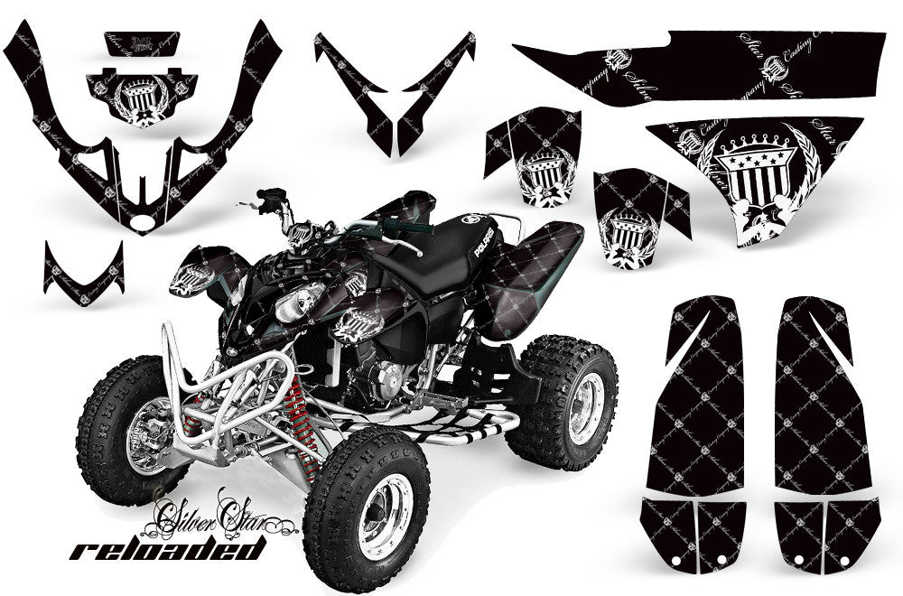 Reloaded - Black Background White Design