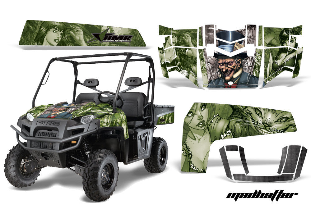 Mad Hatter - GREEN background GREEN design