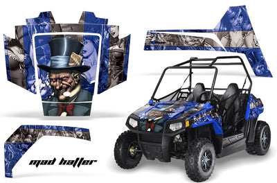 Mad Hatter - BLUE background SILVER design