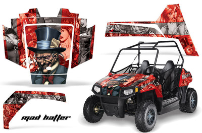 Mad Hatter - RED background SILVER design