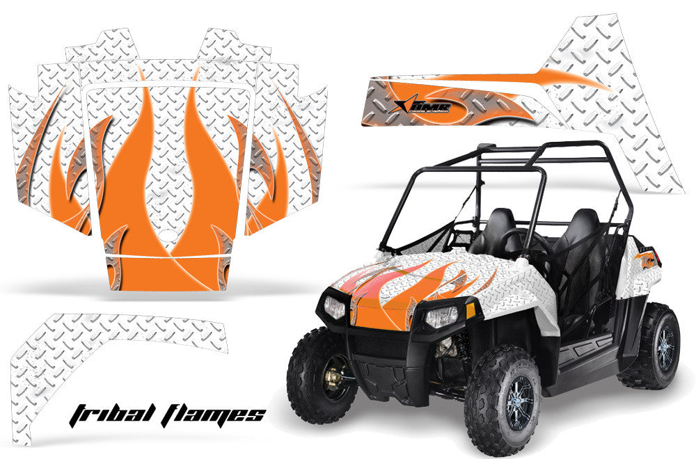 Tribal Flame - WHITE background ORANGE design