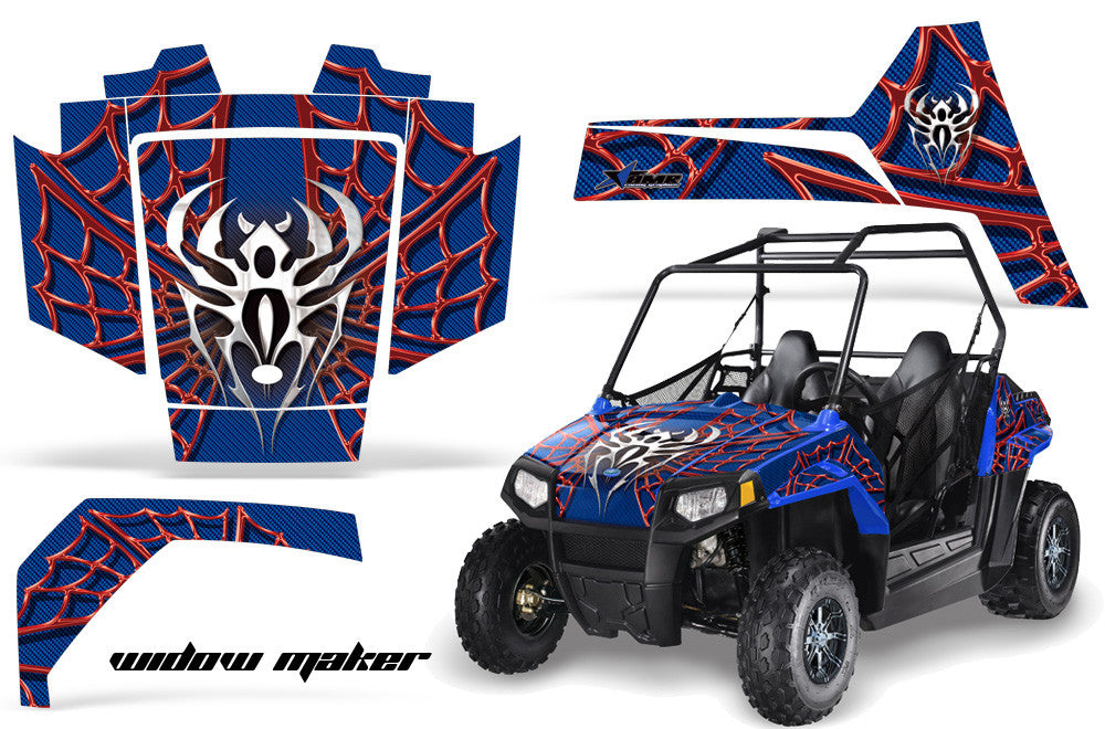 Widow Maker - BLUE background RED design