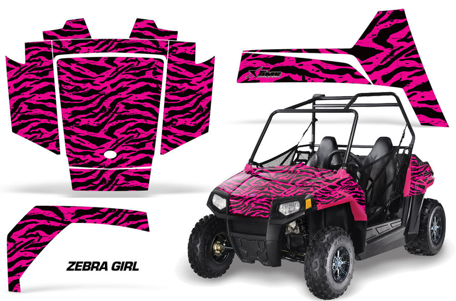 Zebra Girl - PINK background BLACK design