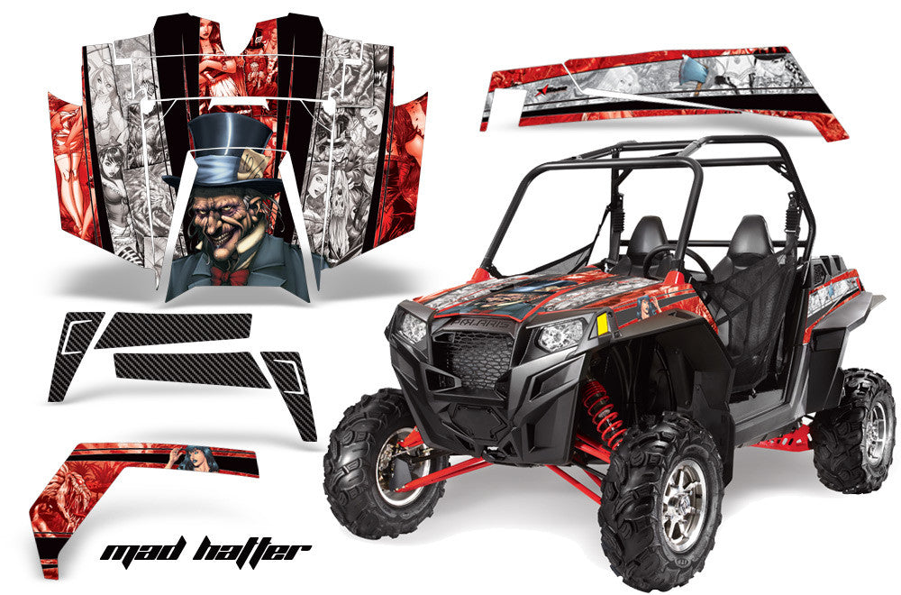 Mad Hatter - Orange Background White Design