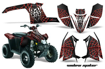 Widow Maker - Black Background Red Design