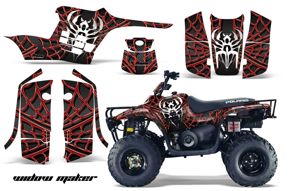 Widow Maker - Black Background Red Design