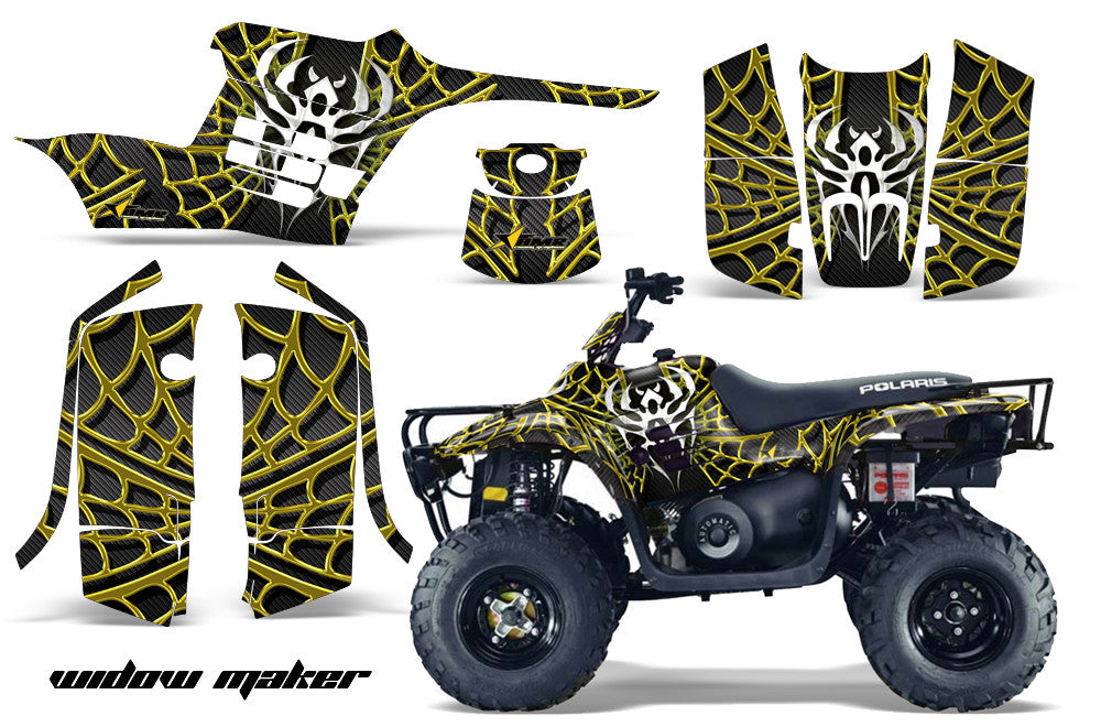 Widow Maker - Black Background Yellow Design