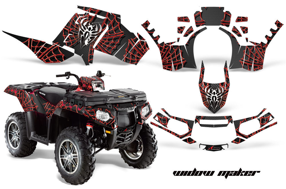 Widow Maker - Black Background Red Design