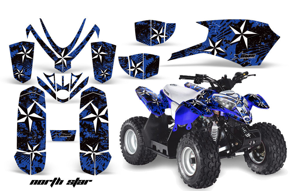 North Star - Blue Background White Design