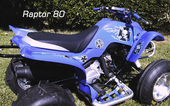Blue Design on a Yamaha Raptor 80