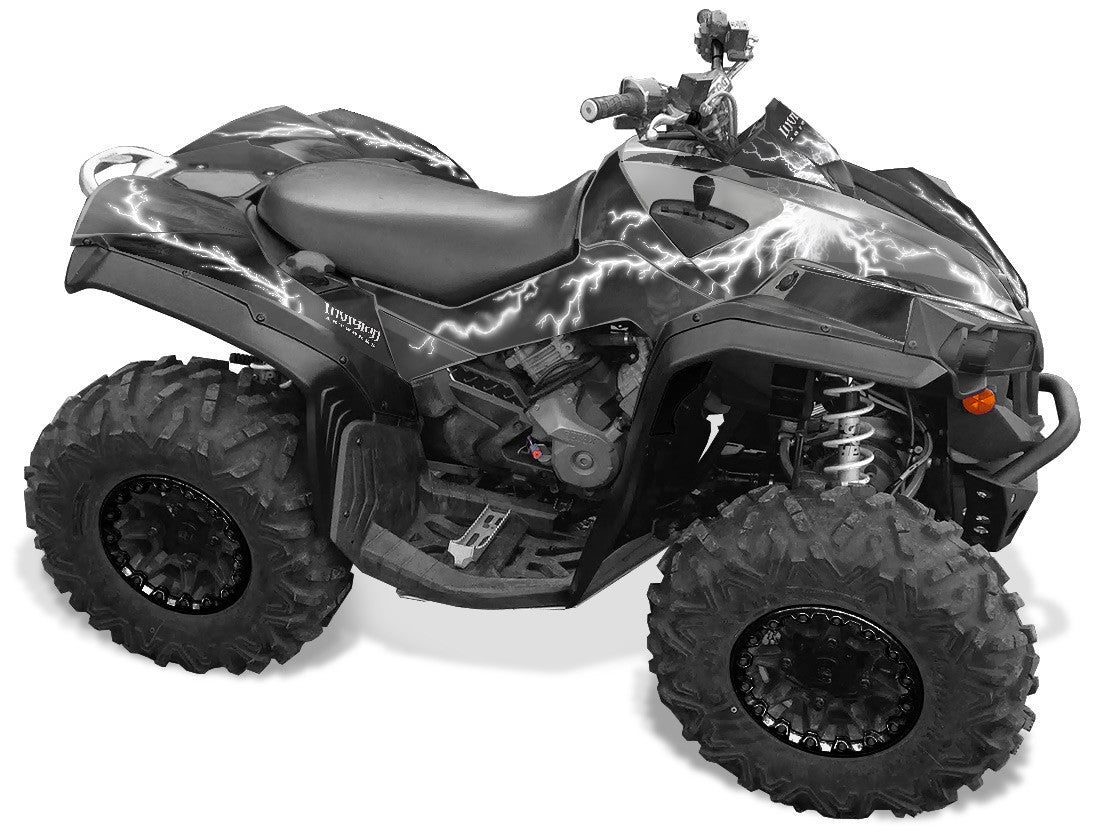 Ride the Lightning - Black Background, White Design