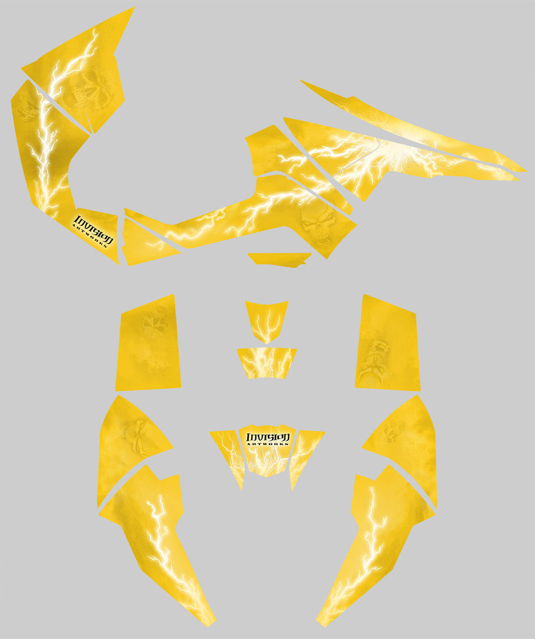 Ride the Lightning - Yellow Background, White Design