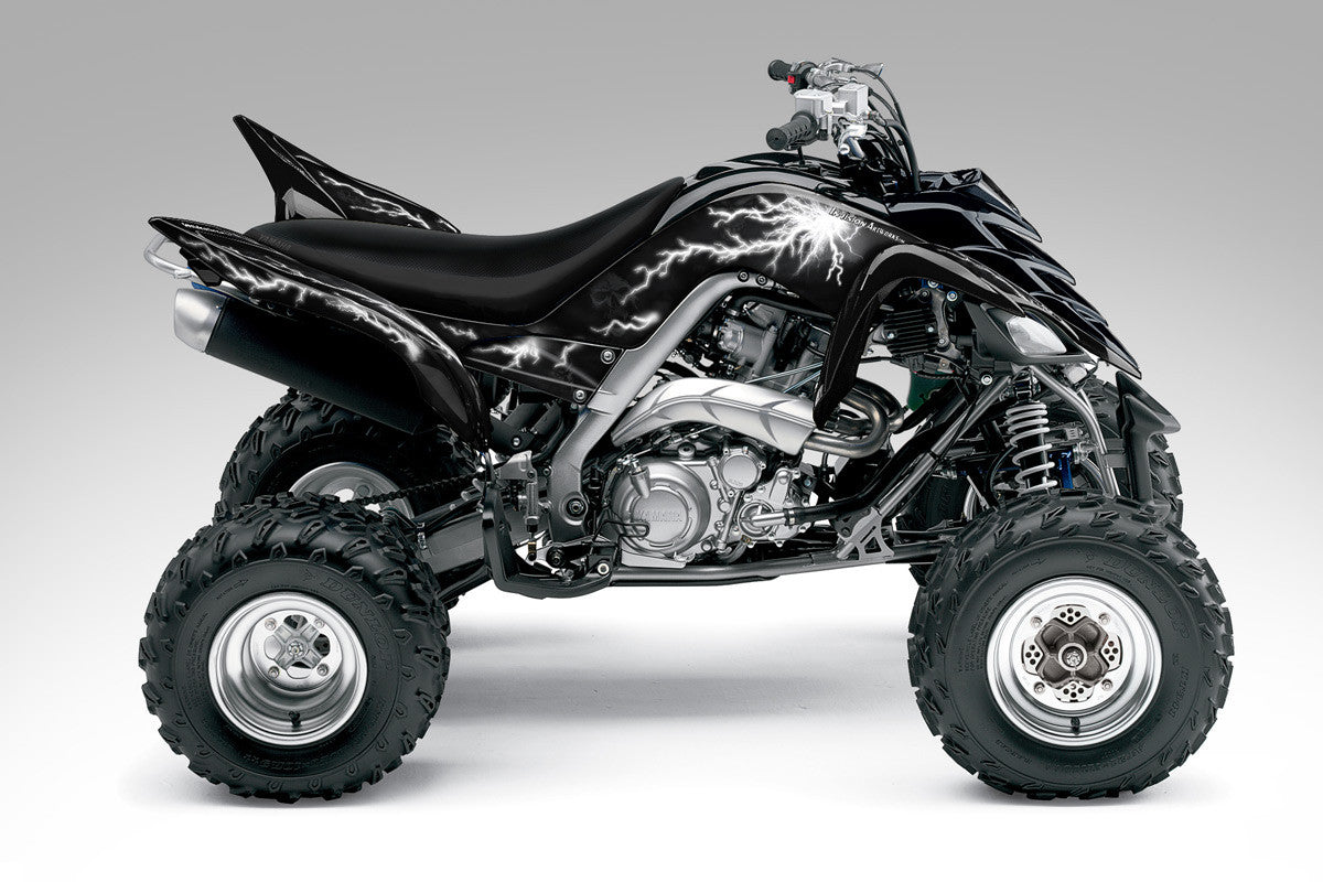 Ride the Lightning w/ Ghosted Skulls - Black Background