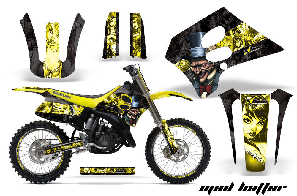 Mad Hatter - Black Background Yellow Design