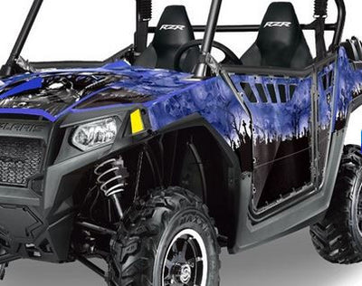 Reaper in Blue Background on a RZR800 2011