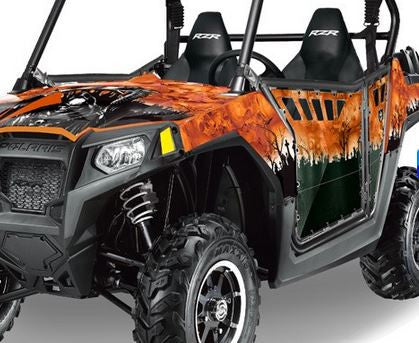 Reaper in Orange Background on a RZR800 2011