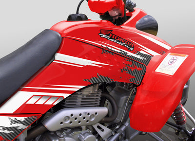 Racer X - Red Background White Design