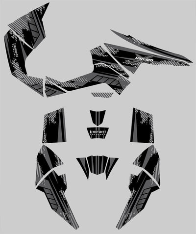 Racer-X - Black Background, Grey Design