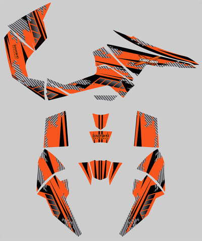 Racer X - Orange Background, Black Design