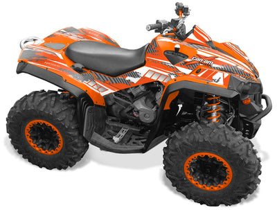 Racer X - Orange Background, White Design