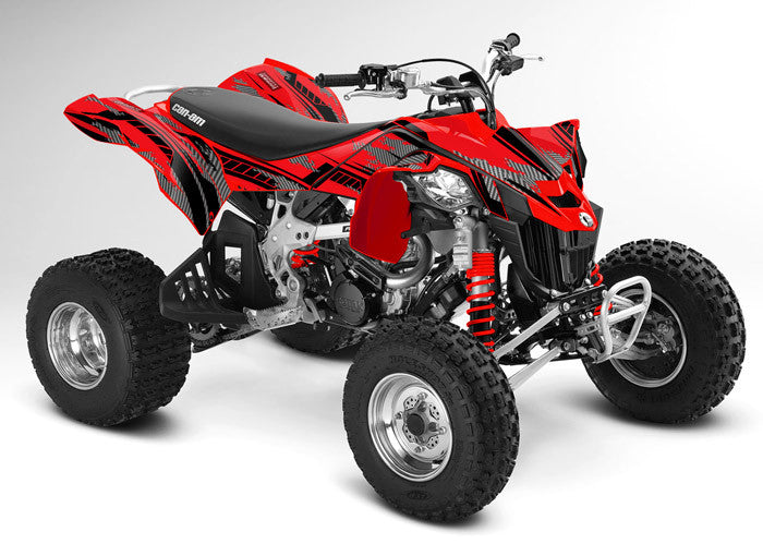 Racer X - Red Background, Black Stripes