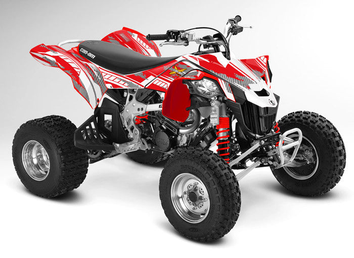 Racer X - Racer X - Red Background, White Stripes (on Red & White plastics)