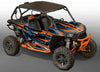 Racer-X - Black Background, Orange & Blue Design