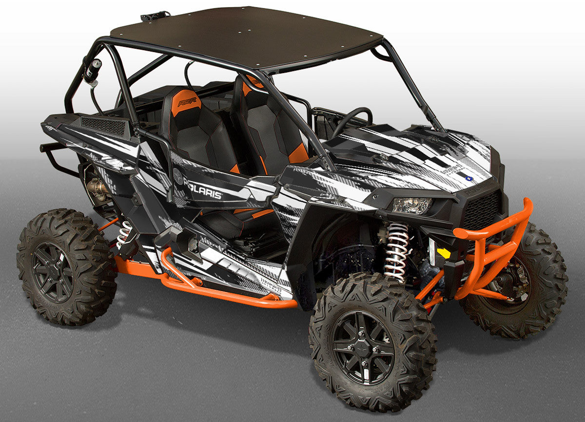 Racer-X - Black Background, White Design