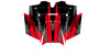 Racer X - Black Background Red Design - Hood View
