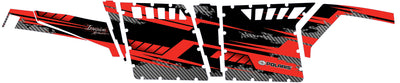 Racer X - Black Background Red Design - Side view