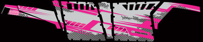 Racer X - Silver Background Pink Design - Pro Armor Side View